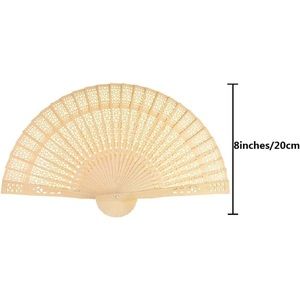 60 Pack Sandalwood Hand held Fans - NEW IN WRAPPING